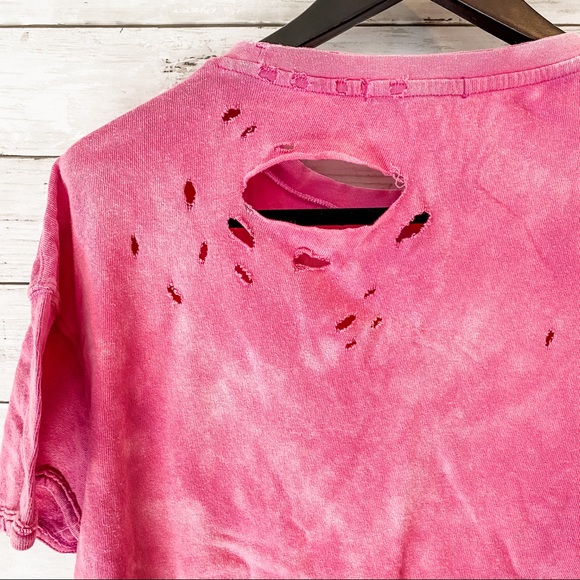 Handmade Tie Dye Distressed Free People Tee - Picture 8 of 8